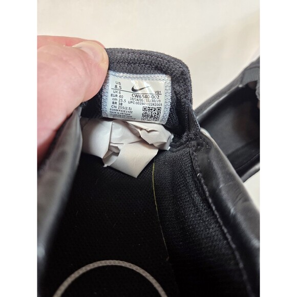 Nike Court Legacy Slip On Sneakers Womens 8.5 Black Canvas Skate Shoes CW6540 - Picture 5 of 6